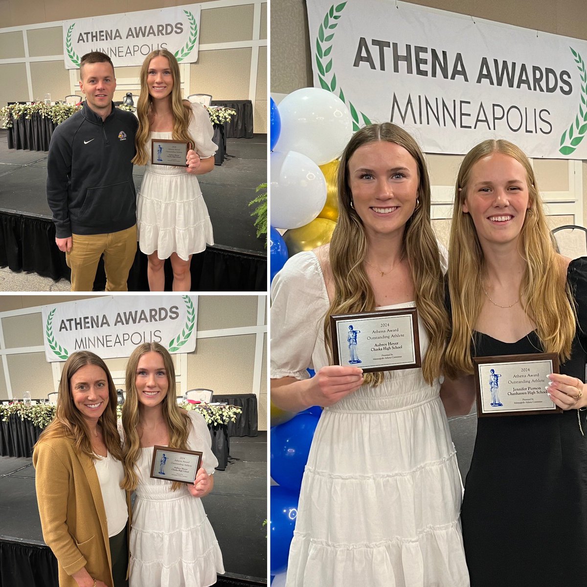 Today we celebrated Chaska’s Athena Award recipient, Aubrey Heyer, at the 52nd Annual Mpls Athena Awards Luncheon. Congrats to Aubrey on her HS athletics career and being honored alongside some of the state’s top female athletes