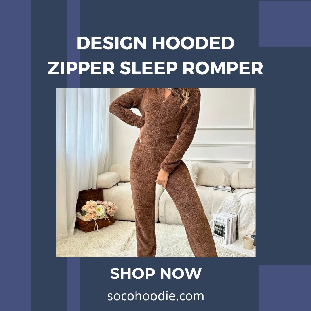 Stay cozy and chic with our Design Hooded Zipper Sleep Romper! 😴✨ Embrace ultimate comfort and style with this versatile romper, perfect for lounging at home or catching up on your beauty sleep. 
Shop Now: socohoodie.com/products/desig…
#socohoodie #sleepromper #shopnow #getthelook