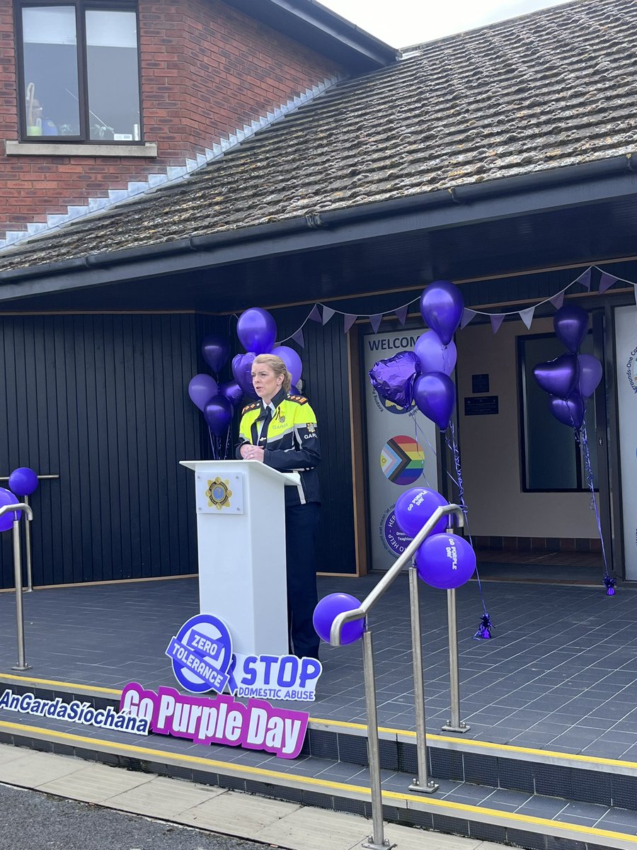 I was delighted to get along to the launch of #GoPurpleDay with @aoibhneas_org & @gardainfo in Balbriggan We cannot stop talking about & working to end domestic & gender based violence