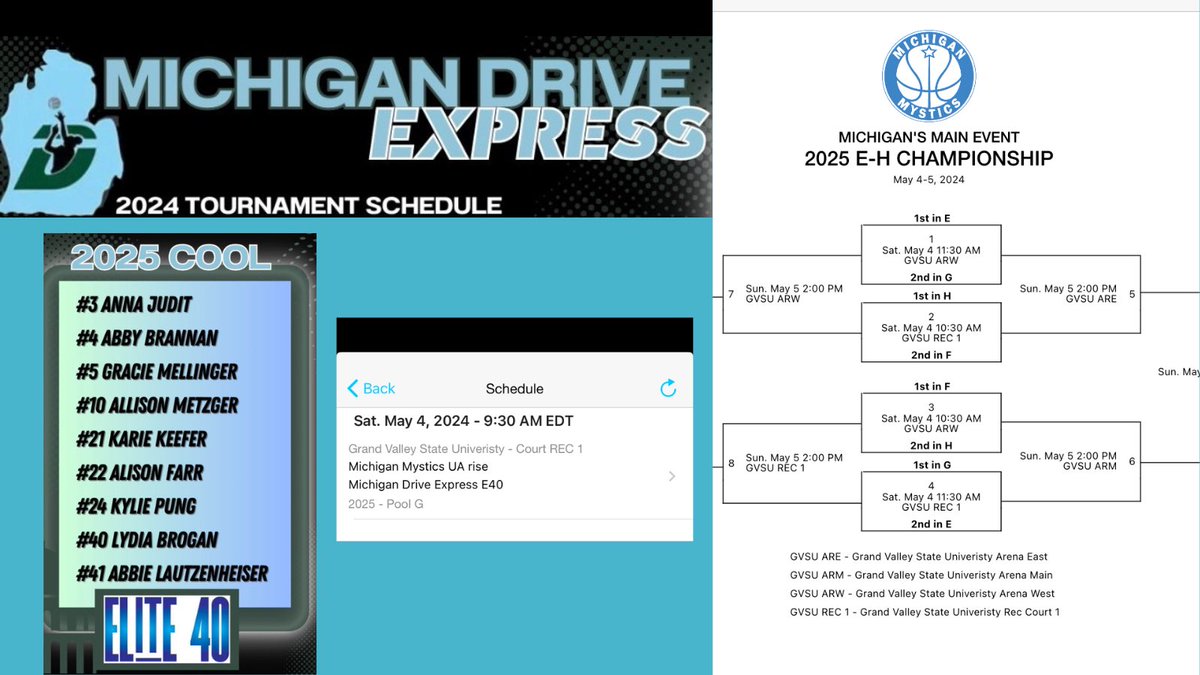 Abby Brannan (@abbybrannan_24) on Twitter photo Excited to head to
The Main Event with my team! We’ll be ready to go at 9:30am! Thank you <a href="/GVSU/">Grand Valley State</a> for hosting this event. Come check us out! <a href="/DriveExpress25/">MI Drive Express E40 - Cool</a> 🏀❤️ Excited to head to
The Main Event with my team! We’ll be ready to go at 9:30am! Thank you <a href="/GVSU/">Grand Valley State</a> for hosting this event. Come check us out! <a href="/DriveExpress25/">MI Drive Express E40 - Cool</a> 🏀❤️
