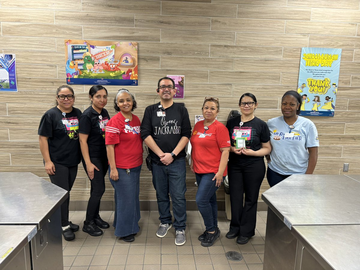 These are our #SchoolLunchHeroes @cfisdowens Thank you ladies for all you do for our Jackrabbits! @PowerUpCafe @powerupsteph @PowerupSuzy @powerupmichelle @poweruprachell @PowerUpDiana @powerupLisaRD @CyFairISD #CFISDSpirit #OwensPRIDE #SchoolLunchHeroesDay