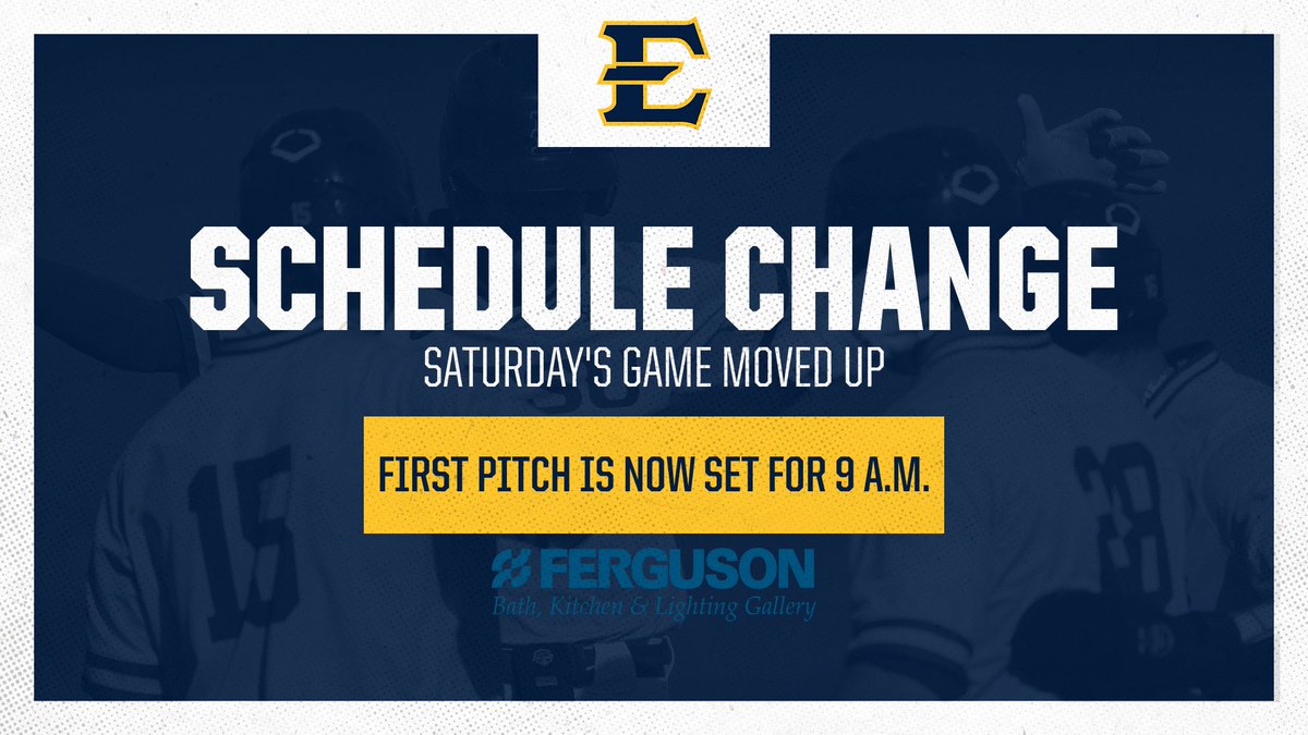 🚨 𝙂𝘼𝙈𝙀 𝙏𝙄𝙈𝙀 𝘾𝙃𝘼𝙉𝙂𝙀 🚨 Tomorrow's game between the Bucs and VMI will now begin at 9 a.m. #Together #ETSUTough