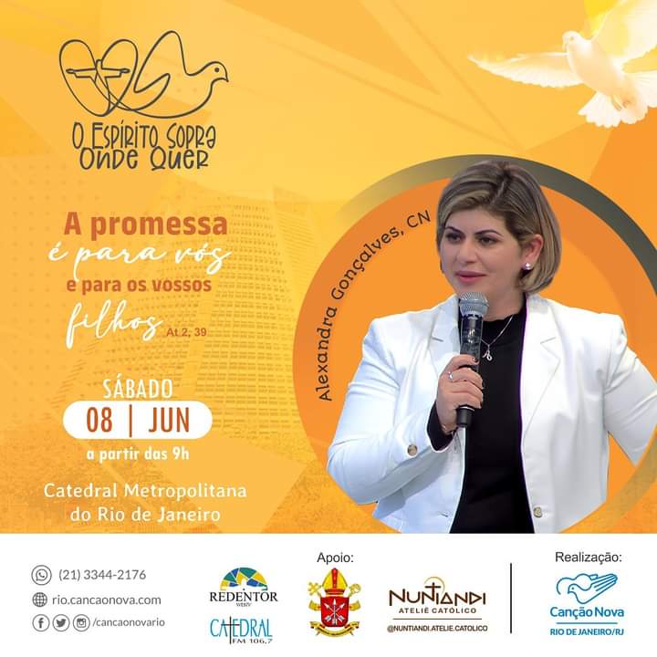 cancaonovario's tweet photo. Alexandra Gonçalves também estará no O Espírito Sopra Onde Quer!
“A Promessa é para vós e vossos filhos”
#oesoq2024 #OESOQ #apromessa #pentecostes #cnrio #cancaonova #catolico #catedral #errejota #rj #evangelizacao https://t.co/6UgtNyGjE7