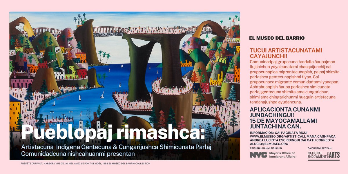 📢Open call for artists! MOIA & @elmuseoare are looking for artists👩‍🎨🎨🧑‍🎨 to engage local immigrant communities in artist-led residencies, connecting indigenous or endangered language speakers to interactive art & cultural experiences. For more info, visit elmuseo.org/artist-call/