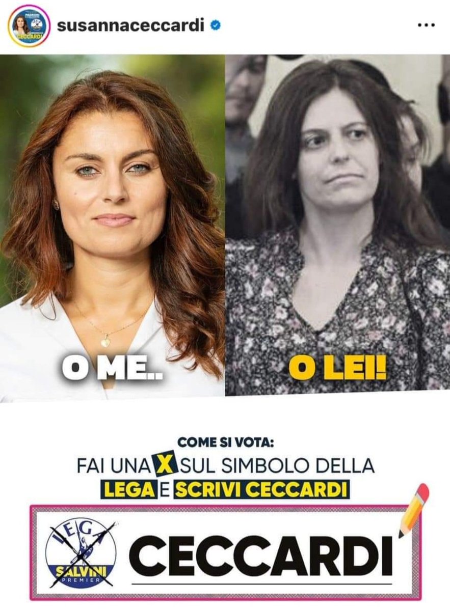 La #ceccardi è una brutta persona 
Se non fosse per photoshop sarebbe pure una persona brutta.