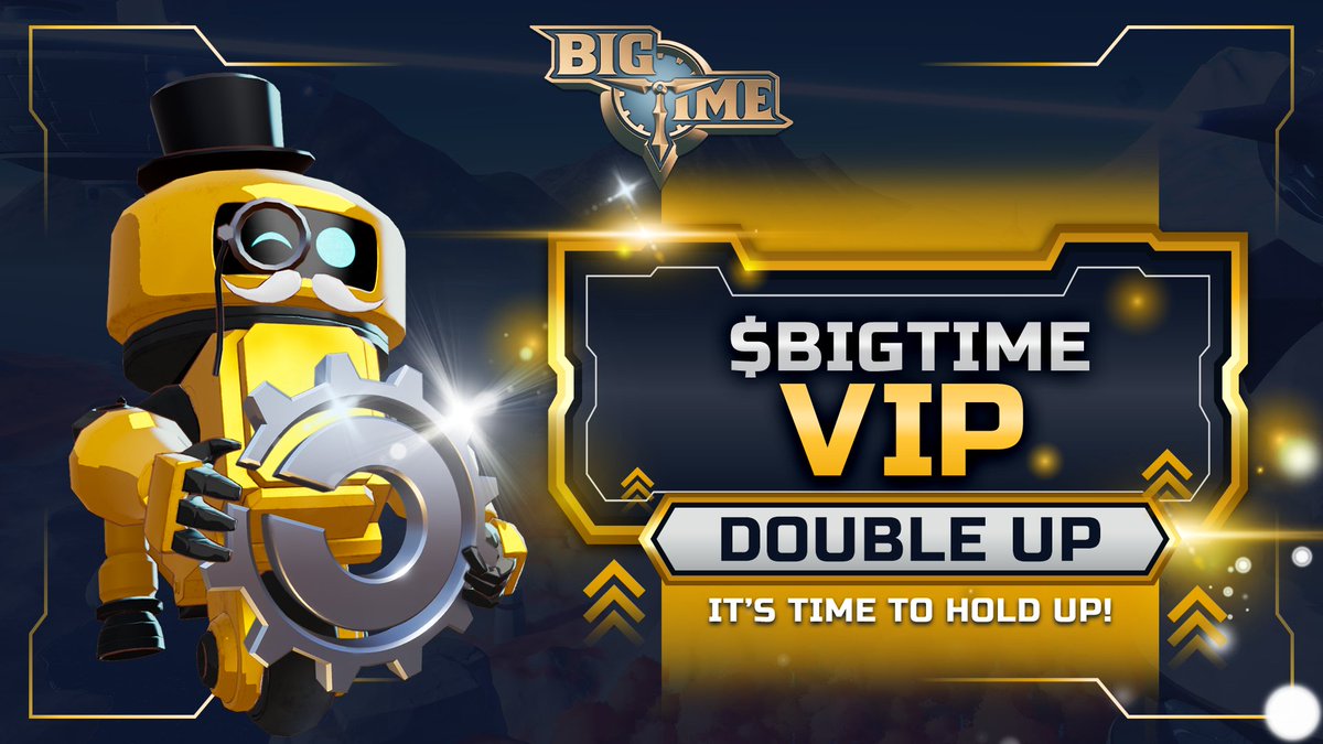 🤖 $BIGTIME VIP Double Up - It’s time to hold up! 📅 Starting now and ending on 5.6.24, at 23:59 UTC. All rewards from the $BIGTIME Bonus Roll increased, and increased bonus roll slots from all Prestige Portals! More info: discord.com/channels/66634…