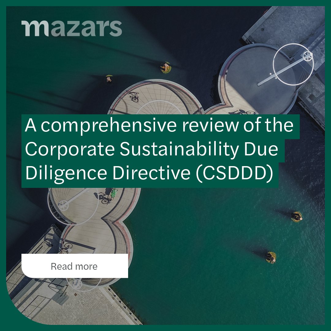[#LetsTalkSustainability] The CSDDD, the aim of which is to oblige companies to mitigate #humanrights and environmental risks in their #valuechain, is an important complement to existing regulations, especially the #CSRD. maza.rs/6010YRdIE
