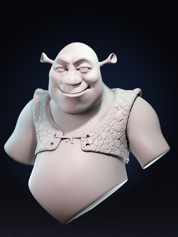 Shrek. I wanted to create something simple for block-out practice, it came out cool so I decided to push it a little bit further and added basic textures.

#shrek #fanart #3dart #art #blender3d #sculpture #b3d