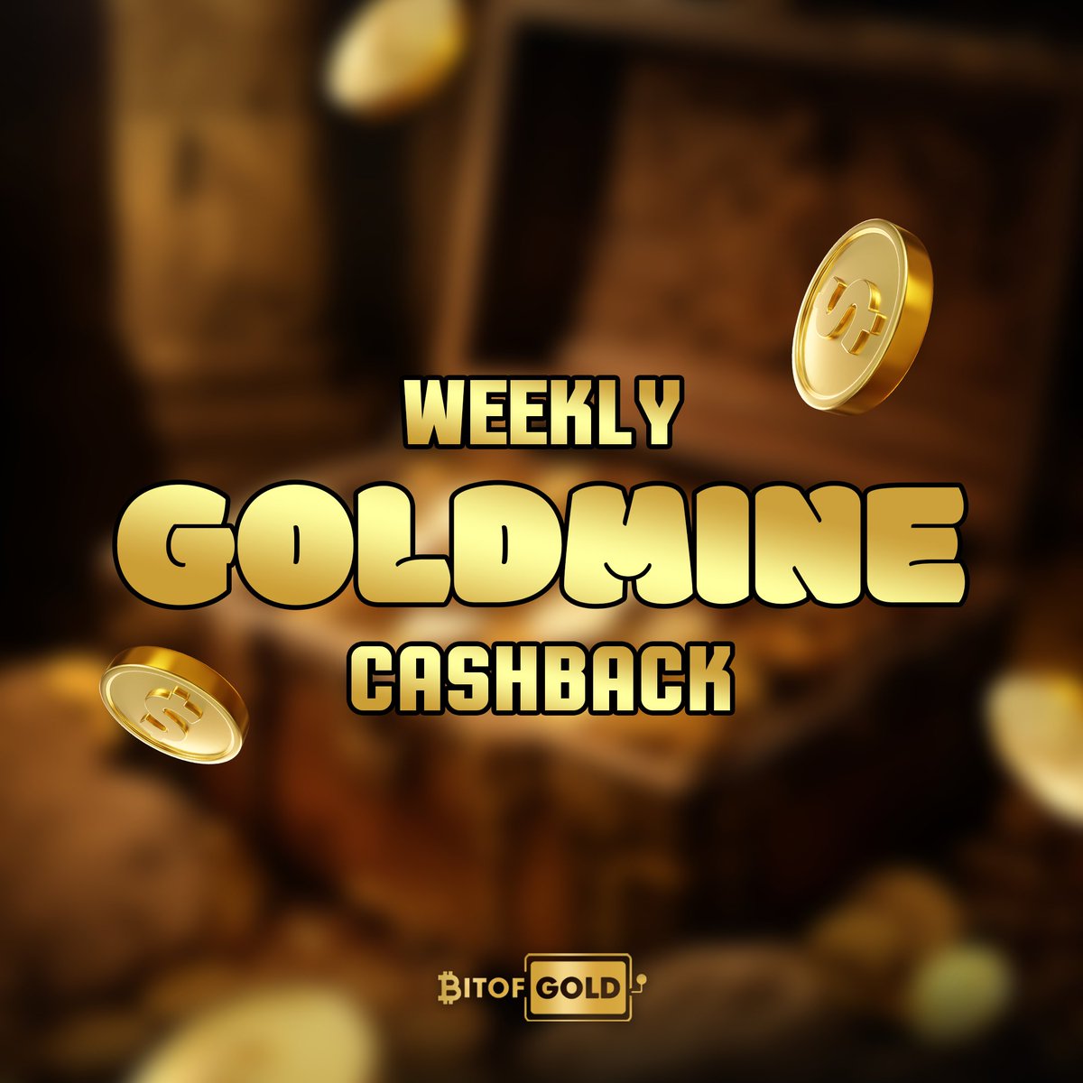 🥳Weekly GOLDMINE CASHBACK! 🥳

💸Beat the Monday blues with our exclusive Weekly Goldmine Cashback and get a chance to earn up to $300 worth of free credits at BitOfGold.

Join now: t.ly/goldmineweekly…

#weeklygoldmine #potofgold #bitofgold #bitofgolddeposit