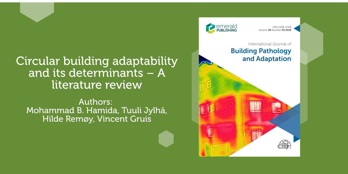 Have you read the blog from the authors @BKTUDelft, discussing adaptation for #CircularConstruction, resource optimisation & longevity? Intrigued and want to learn more about their research – click here #openaccess article bit.ly/4a7KKrL #builtenvironment #sustainability