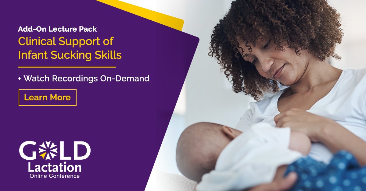 Tap into focused education in the Clinical Support of Infant Sucking Skills Lecture Pack available at #GOLDLactation2024! Get all the details & instant access here: goldlactation.com/conference/add…
#IBCLC #LactationConsultant #TongueTie #breastfeeding