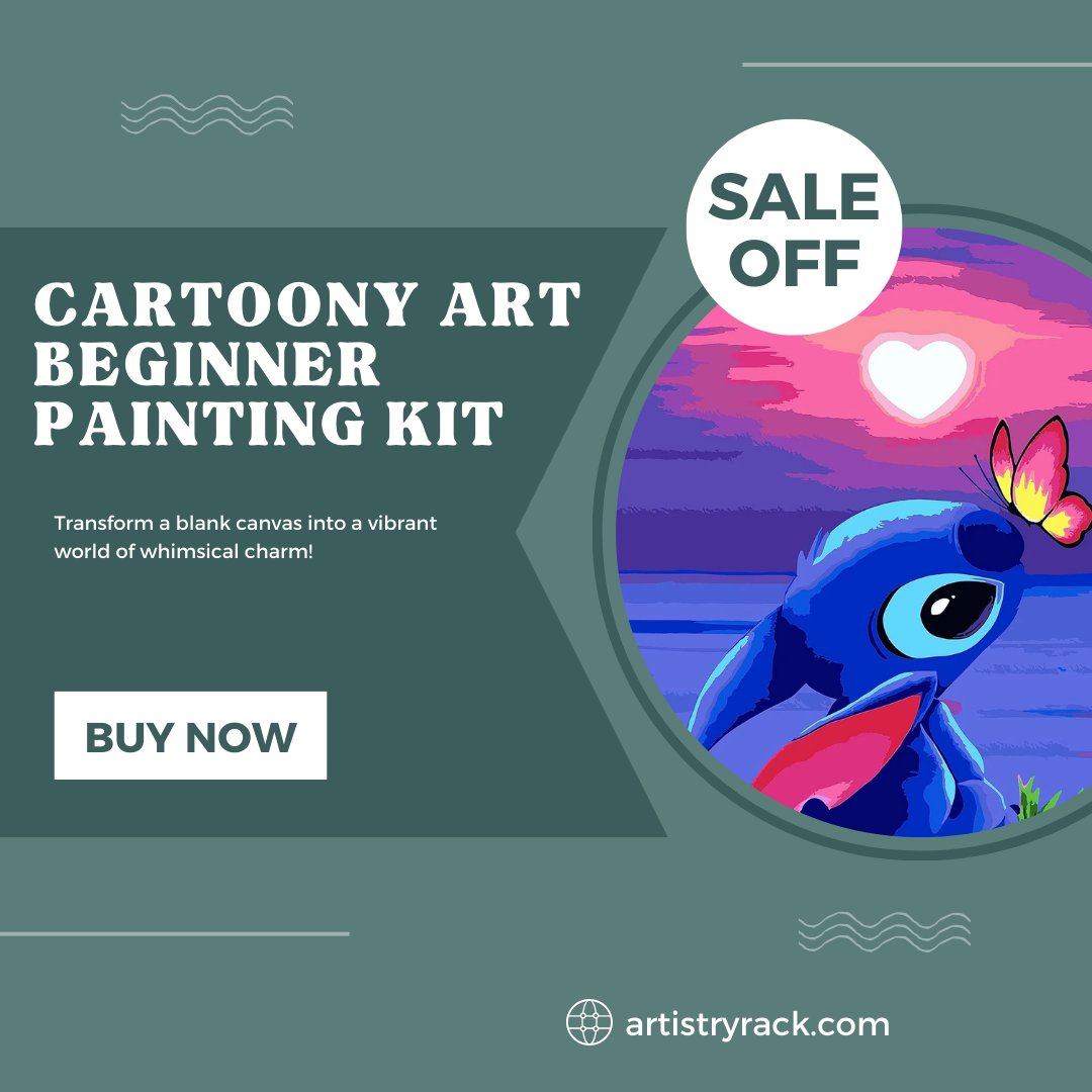 Unleash your inner artist with our Cartoony Art Beginner Painting Kit! 🎨🖌️ Dive into the world of creativity with this all-in-one kit that's perfect for aspiring painters of all ages. 
Shop Now: artistryrack.com/products/carto…
#artistryrack #paintingkit #shopnow #getthelook