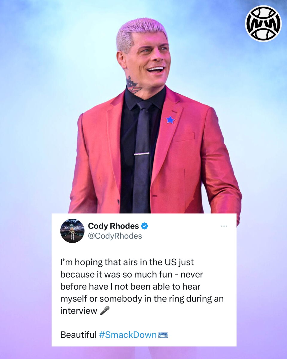 Cody Rhodes says he’s never seen anything like the May 3rd Smackdown crowd 🇫🇷