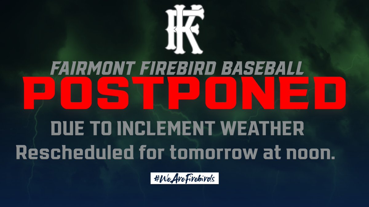 Game is rescheduled for tomorrow at noon either at BHS or AIA.