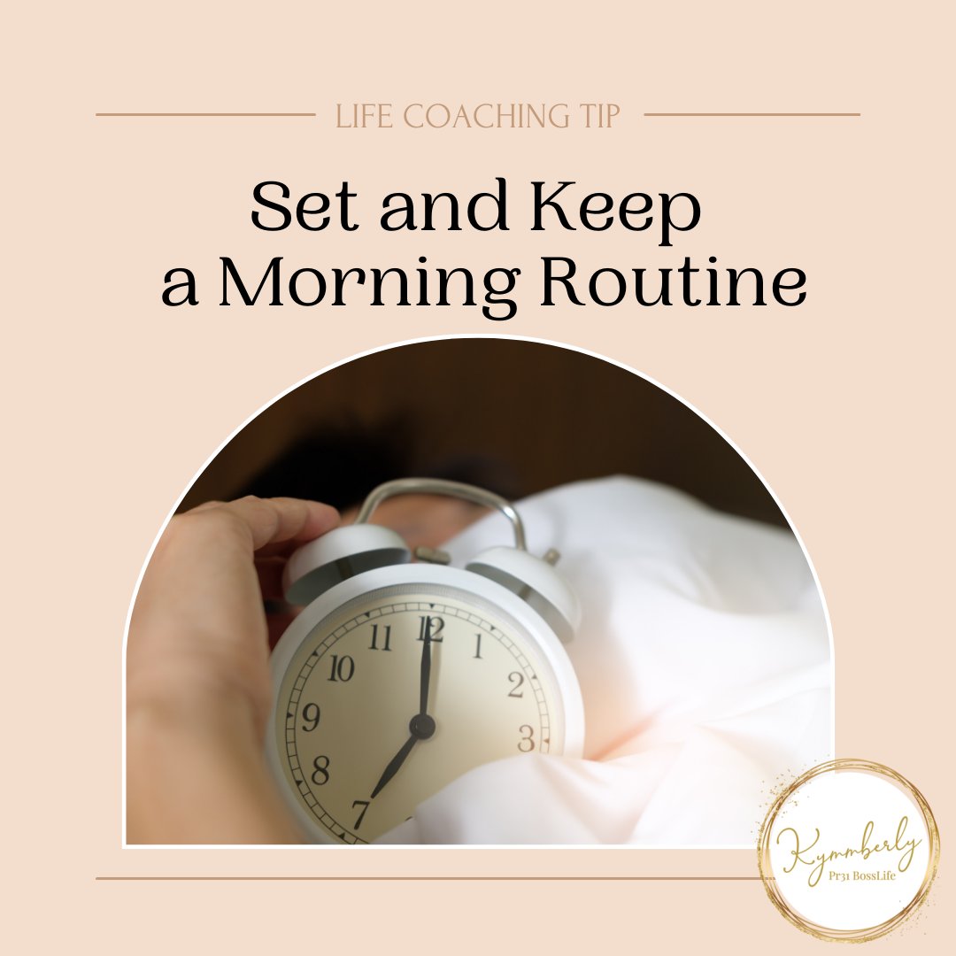 Humans do best on set routines so start out your day with a morning routine. Do everything in a certain order each morning to start your day off right. It will also help you remember everything you need for the day. #routine #startyourdayright