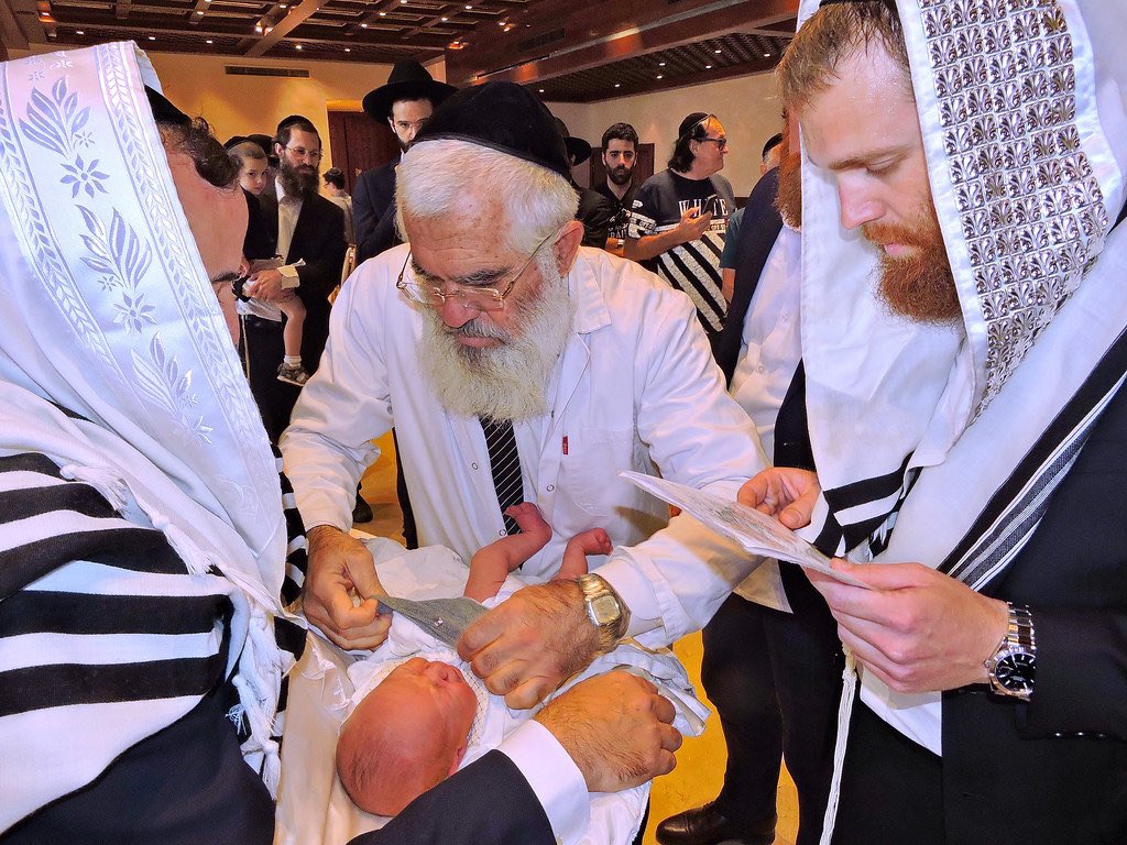 Isn’t illegal for vampires to bite baby penis?

Brit Milah ceremony takes place on the 8th day of a male infant's life.  It is performed by a blood swishing Mohel, a specially trained individual knowledgeable in the rituals and procedures of circumcision.
44=8 ate 7