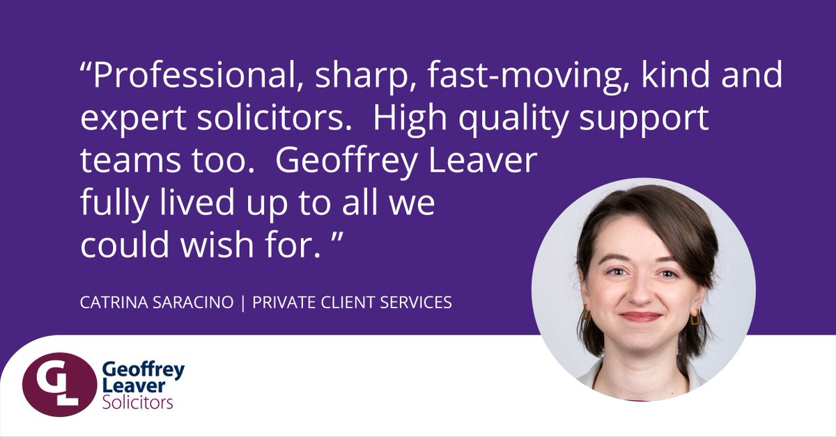 Finishing the week with another brilliant testimonial for Catrina from our Private Client Services team! Find out how Catrina can help you here >bit.ly/31M2olh

#wills #probate #lastingpowersofattorney #LPAs #legaladvice #willdrafting #inheritancetax