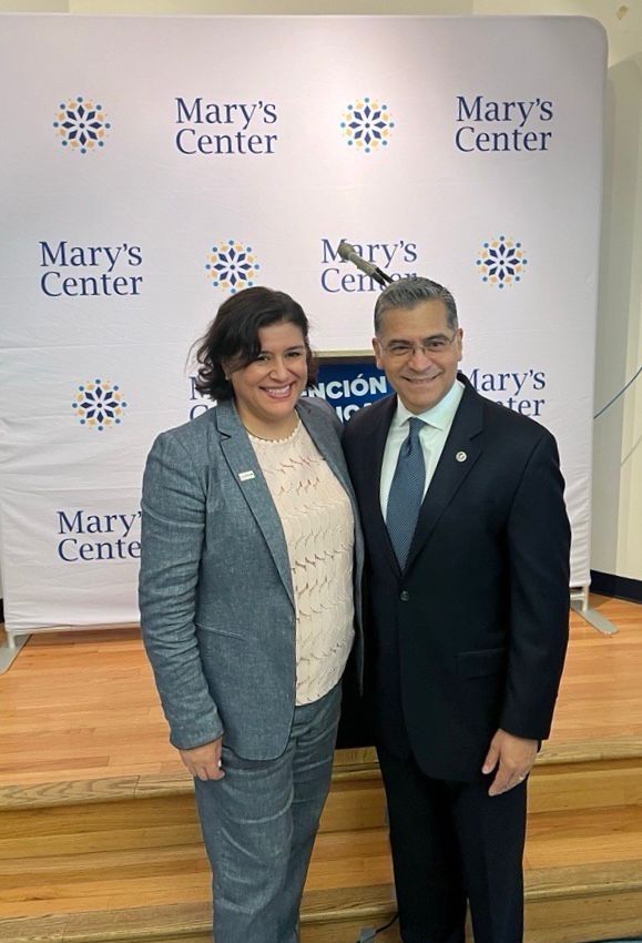 We're proud to stand with @HHSGov Secretary Xavier Becerra and Latino Health champions at @MarysCenter. Granting 100k+ #DACA recipients access to healthcare via #ACA is a big win for health equity.