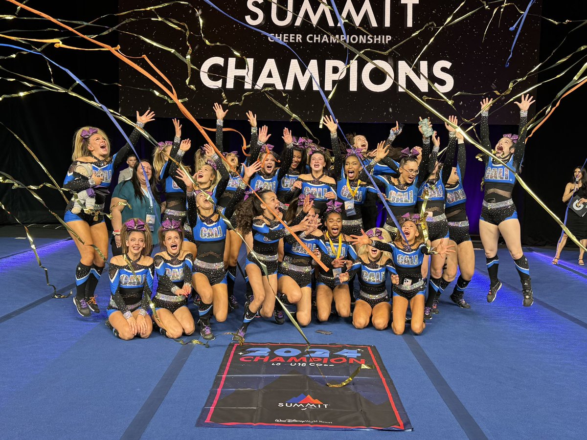 Congratulations to our 2024 SUMMIT CHAMPIONS! The California All Stars Val3ntino! #californiaallstars #faithoverfear #Summit2024 💙🎉