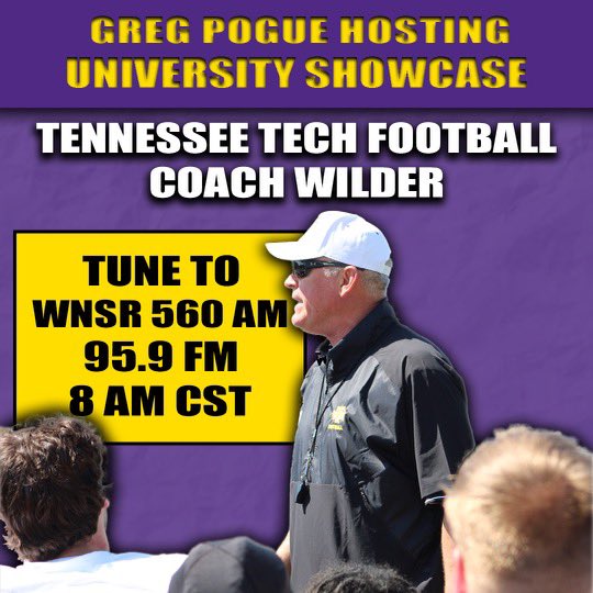 Listen to @TNTechFootball Head coach @CoachWilder353 tomorrow morning at 8:00AM‼️ #WingsUp | #AimHigh