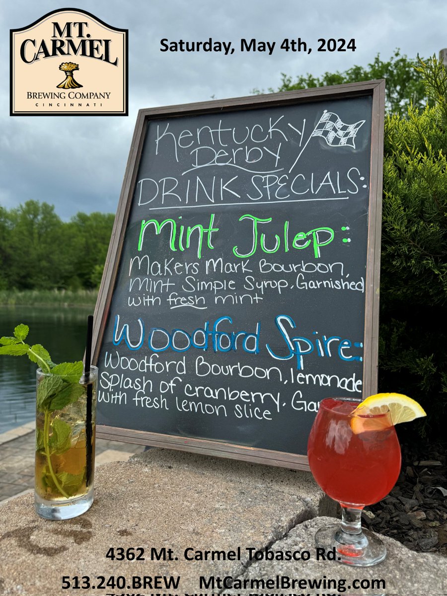 Join us for the Greatest 2 Minutes in Sports! Drink Specials All Day...