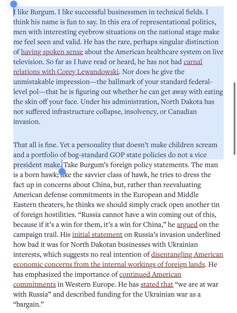 People should read @juderusso94 On Doug Burgum: theamericanconservative.com/a-burgum-vice-…