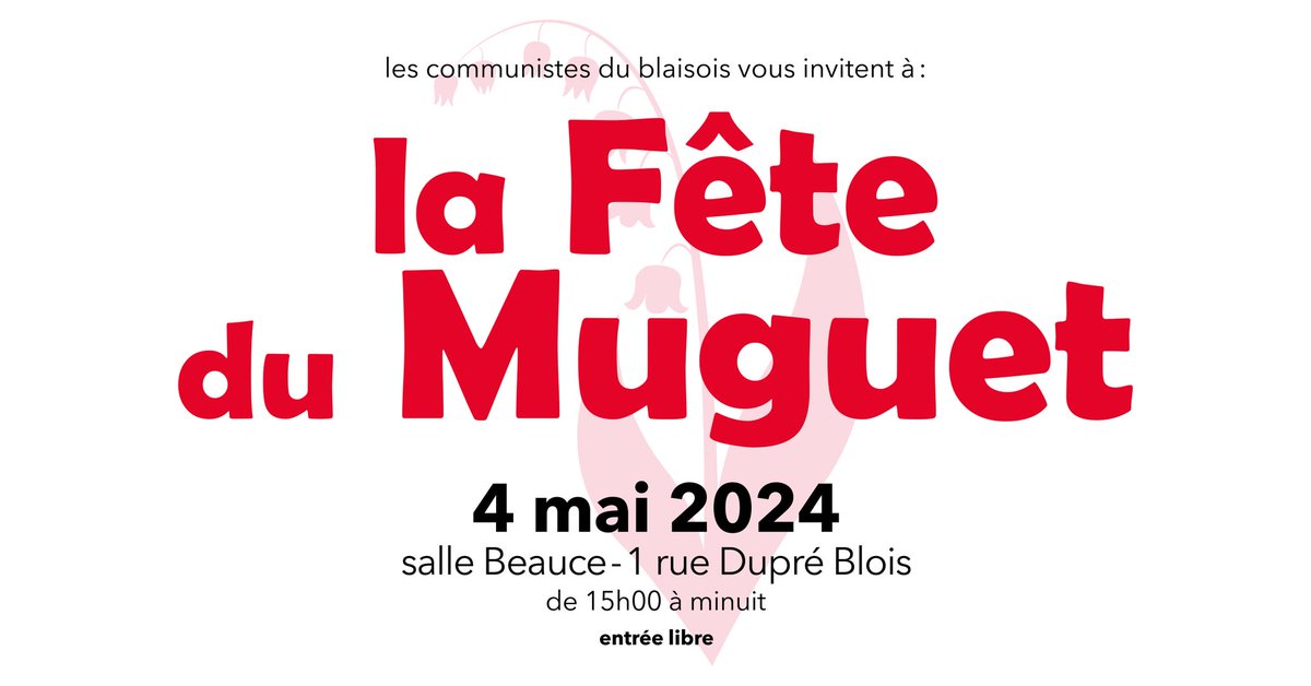 @Politis_fr Organisée par nos Camarades des @cocosdublaisois & de @Jhnn_e!✊

#AvecLéon #FêteDuMuguet #Blois #LoirEtCher #PCF #PCF45