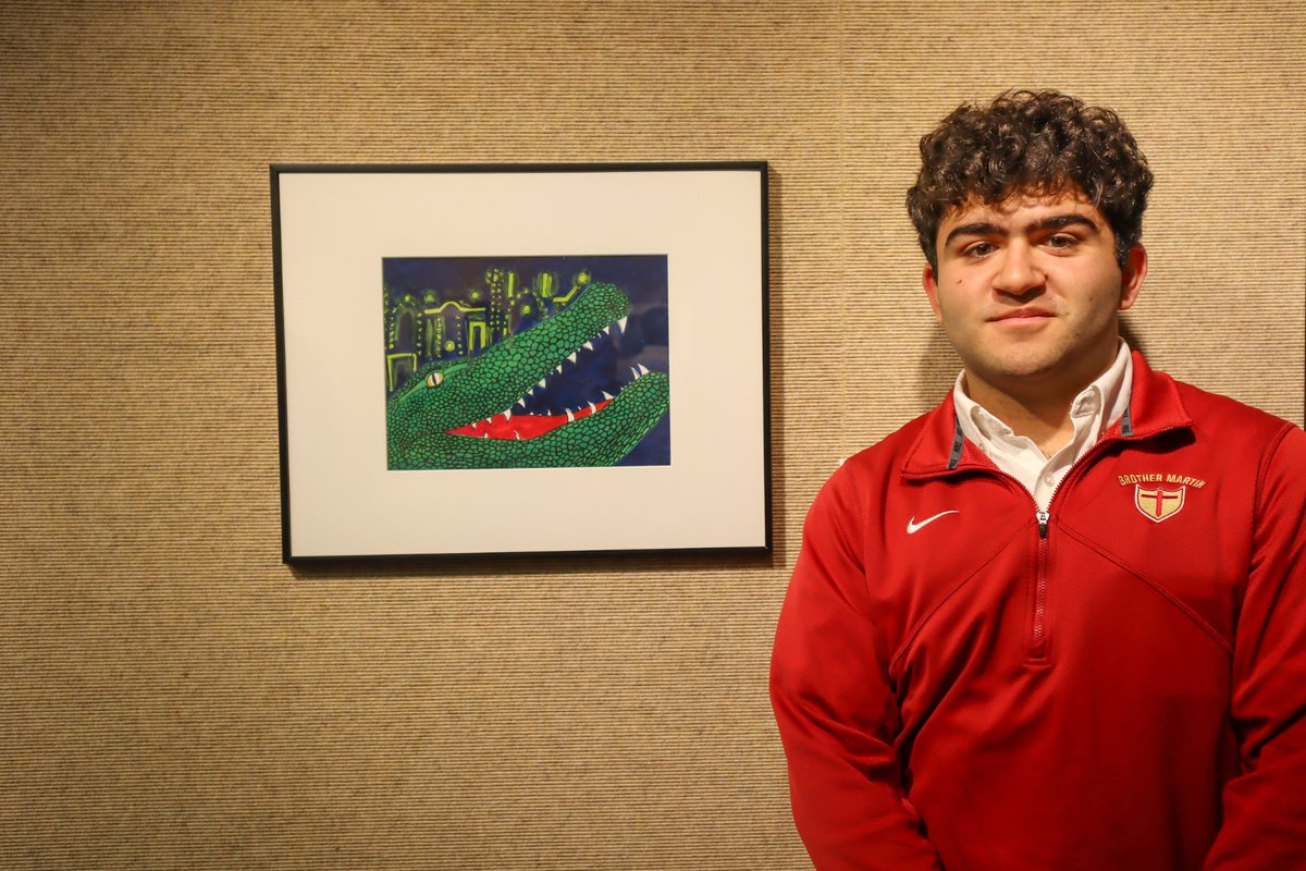 Congratulations to Brother Martin Crusader Casey Thibodeaux for winning first place and Keith Dejean for winning Curators Choice Honorable Mention in an art contest celebrating the 40th anniversary of the 1984 Louisiana World Exposition! 👏👨‍🎨 loom.ly/6T6gg50