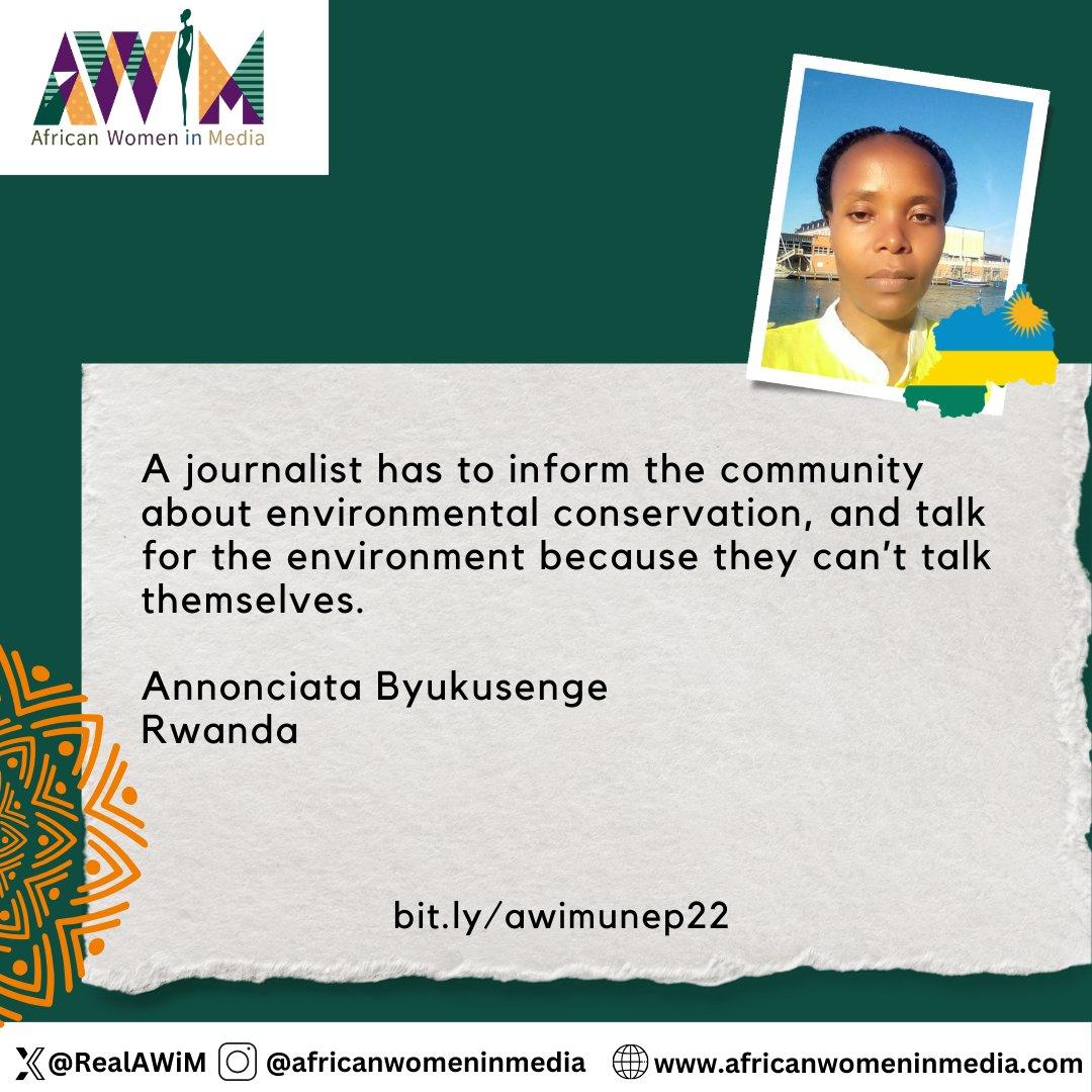 A Journalist has to inform the community about environmental conservation and talk for the environment because they can't talk themselves.
Said by @AnnonciataB

#SaveTheEnvironment
$WPFD