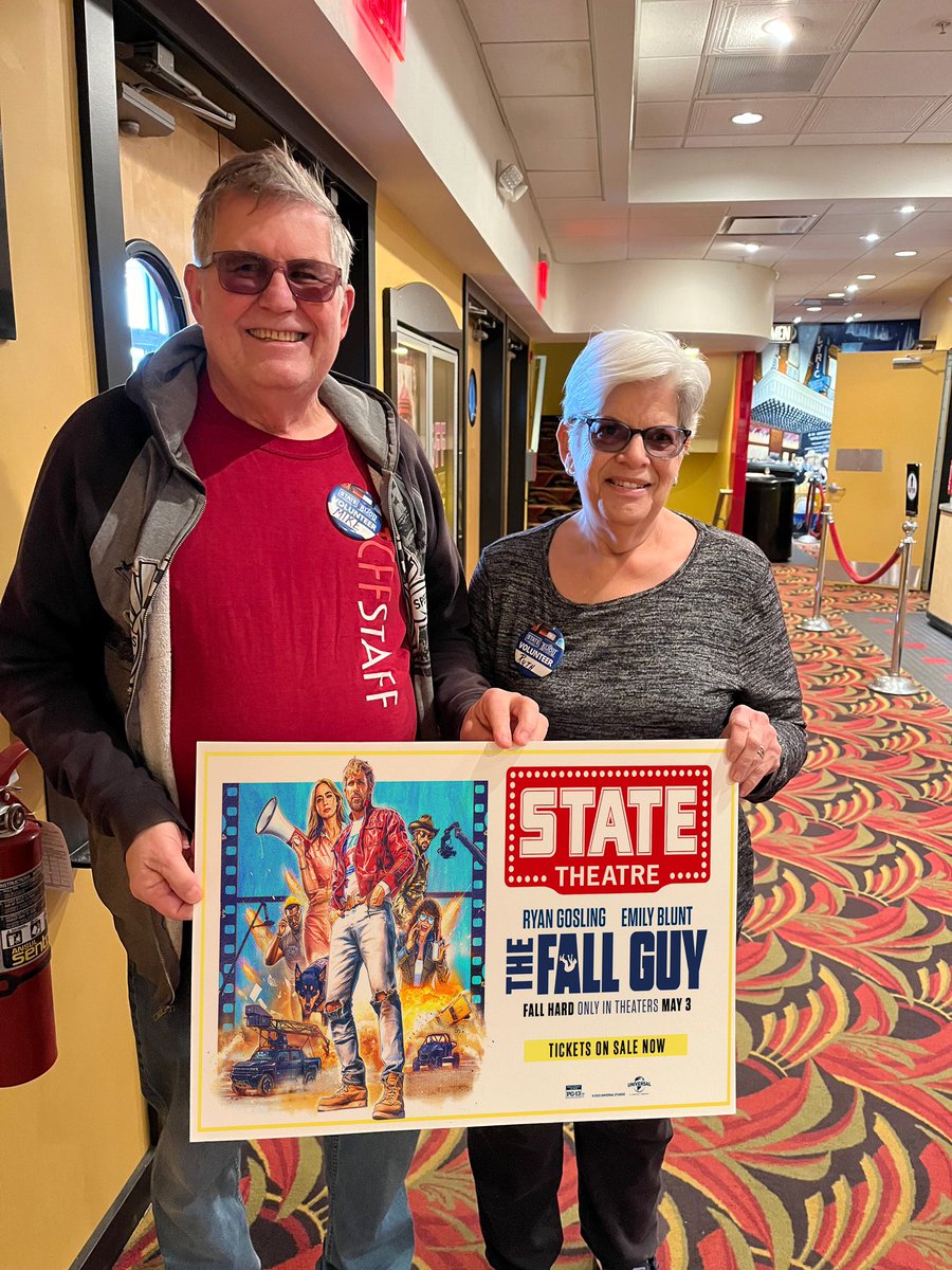 This is our veteran volunteers Mike & Ruth! We are sooooo very lucky to have this dynamic duo! New this weekend at your #nonprofit #StateTheatreTC is #TheFallGuy. 

#traversecity #TraverseCityMichigan #TraverseCityCommunity #PureMichigan #NorthernMichigan #UpNorth #M22