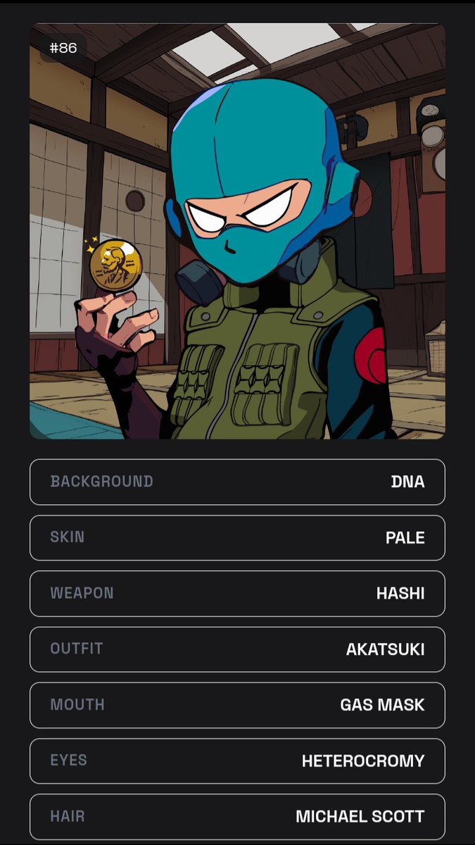 wharunemre's tweet image. This is mine 👀 @0xninja_labs 
If you minted you can see yours from here: app.kage.finance/mint/inj1ajws3…