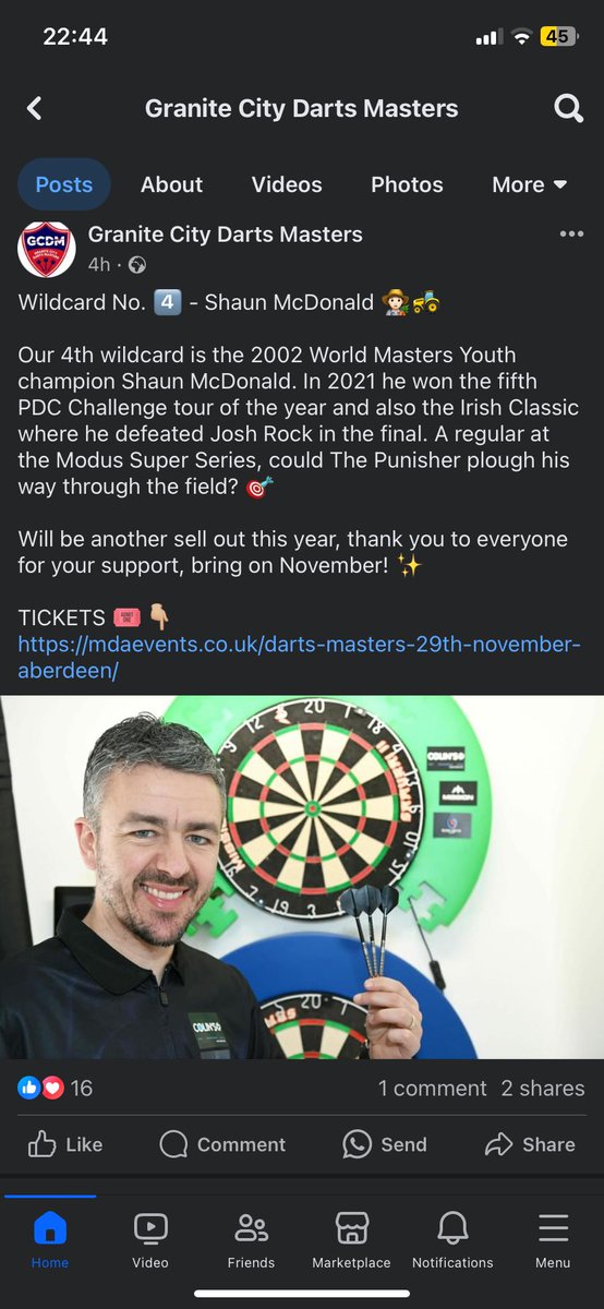 Delighted to be invited to play in the Granite City Masters this year.  Those who have been before will vouch for how good a night it is.  See FB post below for tickets.

@MissionDarts 
P Wright Flooring