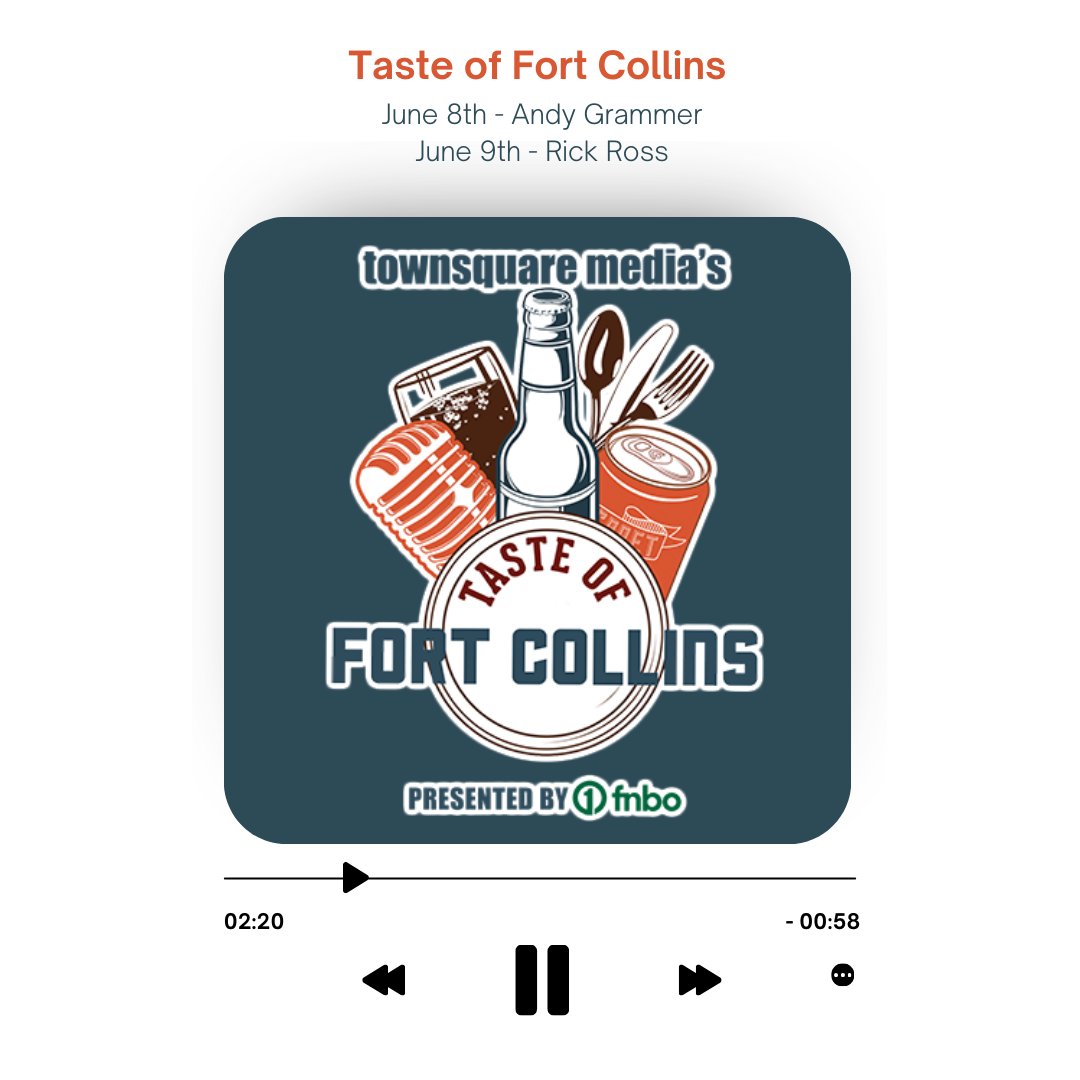🎵Stop down to the Clubhouse to enter for a chance to win a pair of Weekend Passes to Taste of Fort Collins!🎵
😎2 lucky winners will each receive a set of 2 Weekend Passes!

#fortcollins #liveatcrowne #liveattimberline #crowneapartments #apartments #tasteoffoco...