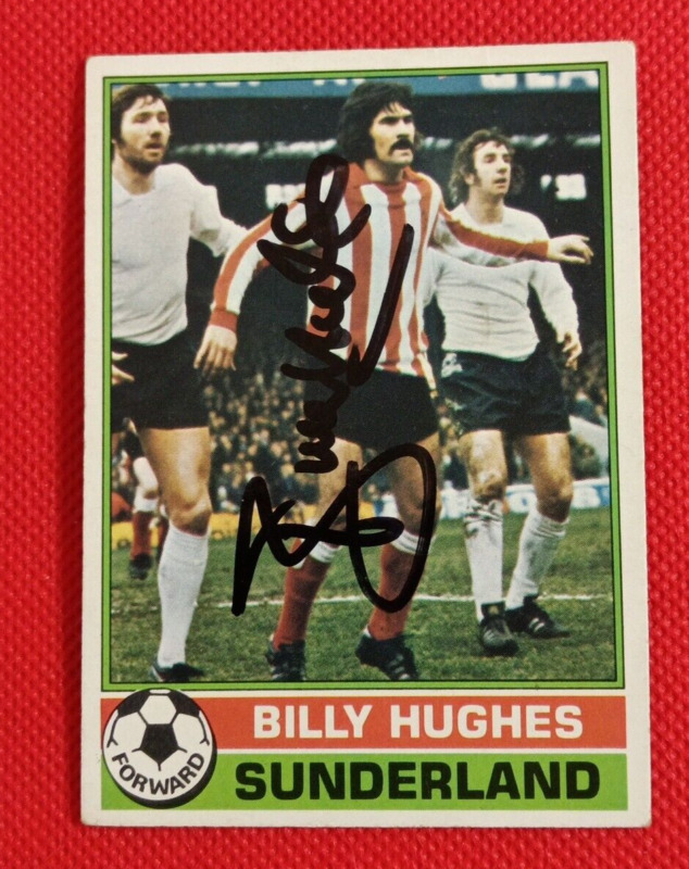 1977 Topps BILLY HUGHES Sunderland Auto Signed Autograph Card #253 £0.99 currently 1 bid, 7 watchers Ends Sun 5th May @ 5:26pm ebay.co.uk/itm/1977-Topps… #ad #safc