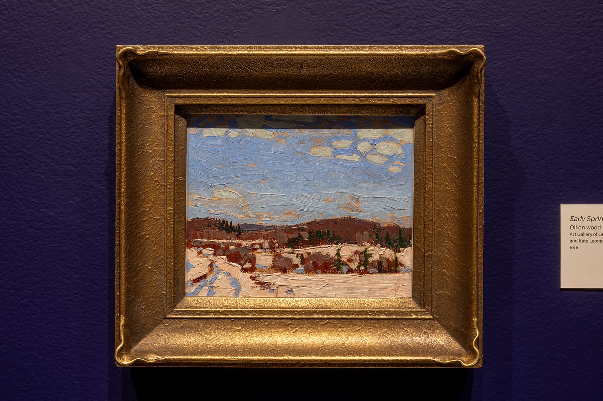 See how Tom Thomson brings Ontarian landscapes to life in ‘North Star’ - a sweeping view of the preeminent painter’s masterful oil sketches. bit.ly/3wvVu5h Organized by @mcacgallery with @natgallerycan. Tom Thomson, Early Spring, 1917. #TomThomson #NorthStar #YourAGA