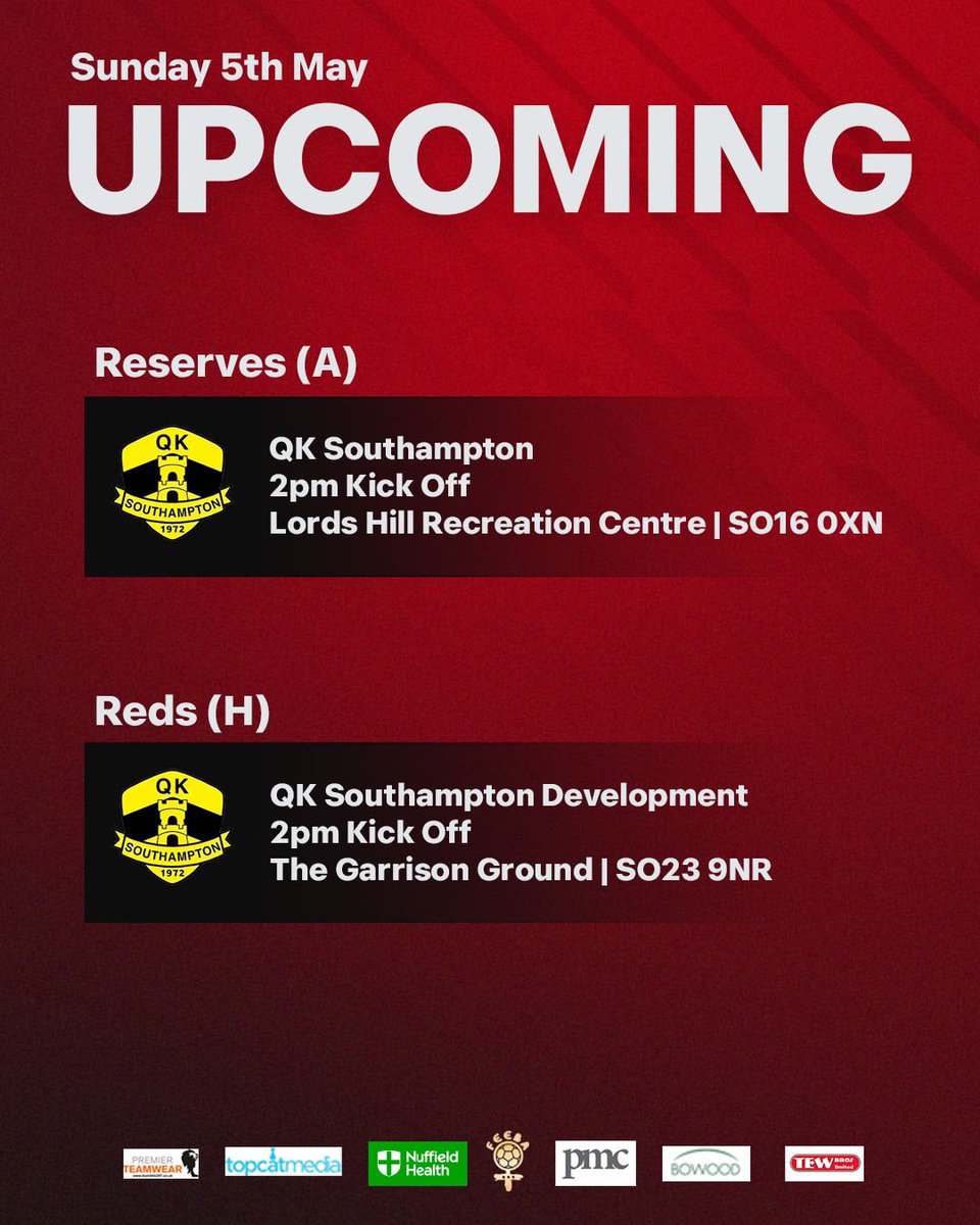 Up next🔜 Just two fixtures this week with the Reserves and Reds both in action this weekend👏 #UpTheFlyers #WCFFC