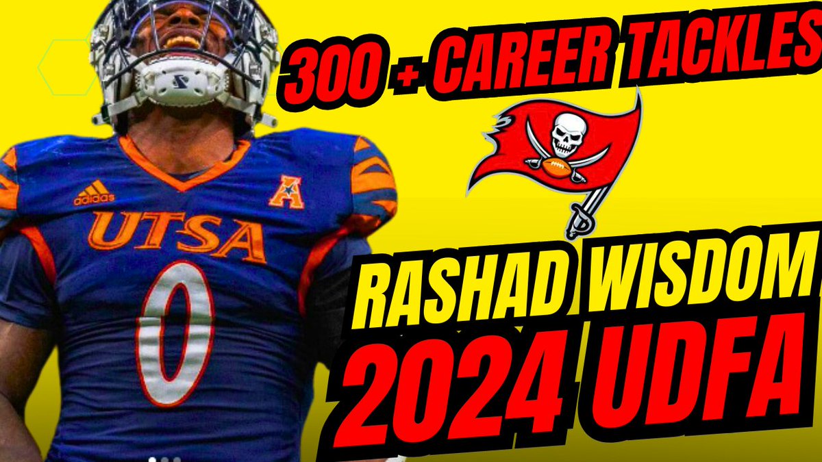 Did Tampa Just Get the BEST UDFA? With over 300+ Career tackles, @RashadWisdom will DEFINITELY elevate the Buccaneers secondary this year. LINK: youtube.com/watch?v=l8pK_4… @UTSAFTBL @Buccaneers #buccaneers #UTSA