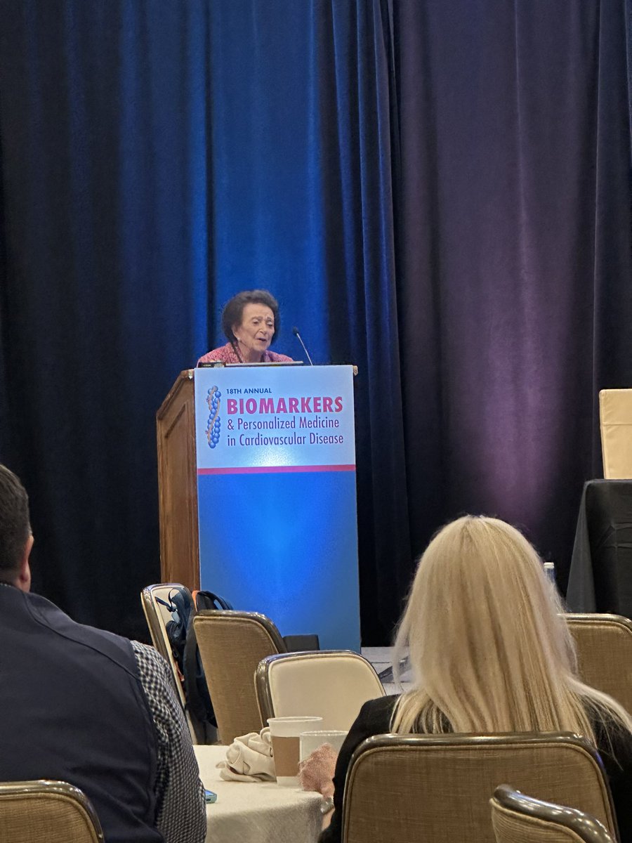 Fantastic keynote lecture by the legendary @NanetteWenger on cardiovascular disease in women! Three physicians in my family, myself included, have had the honor of being educated by her! @BiomarkerSymp @UCSDCardiology