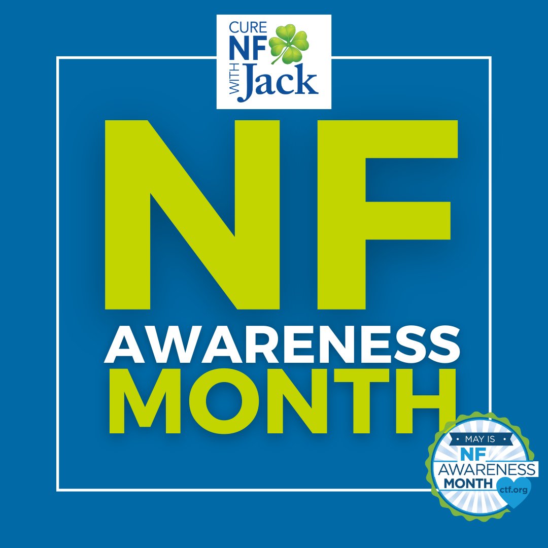 May is NF Awareness Month! 💙💚 Join us as we spread awareness, educate, and advocate for those affected by neurofibromatosis. Together, we can make a difference and work towards a brighter future. 

#NFawareness #EndNF #CureNFwithJack