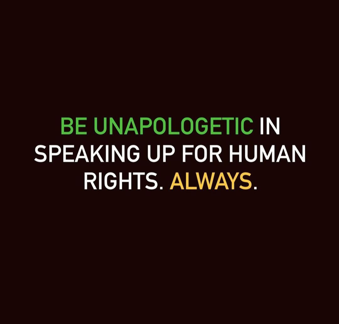 Be unapologetic in speaking up for #HumanRights ALWAYS!! #freePalestine #freeHaiti #Fuckzionism #fuckfascism #Queerrights #Bigotsfuckoff