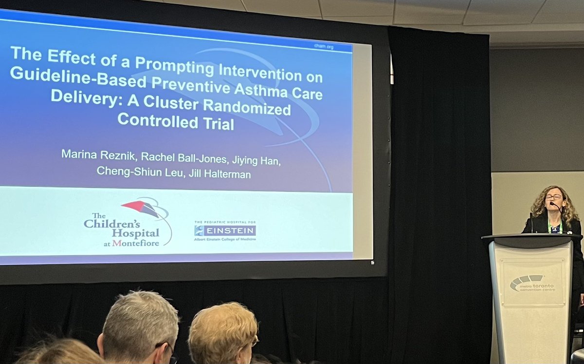 Dr Marina Reznik from #CHAM presents preliminary repairs from the @nih_nhlbi funded cluster RCT #Pragmatic Study. @MontefiorePeds @EinsteinMed @SuzettePediMD @i_jsmiles @BGoilav @DoctorBronwyn @DrFerdowsi