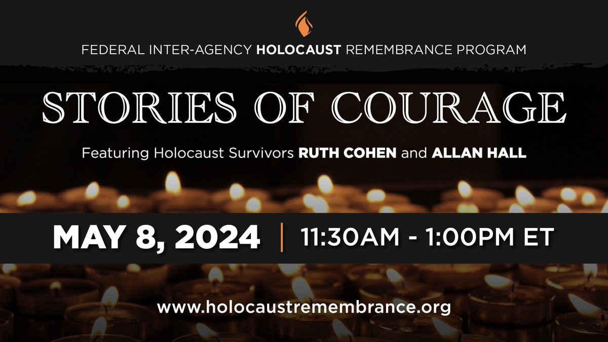 We are honored to co-host the 31st Federal Interagency #Holocaust Remembrance Program on May 8 at 11:30am EDT during the U.S. Days of Remembrance. All are welcome to watch live at interactive.state.gov/holocaust-reme…