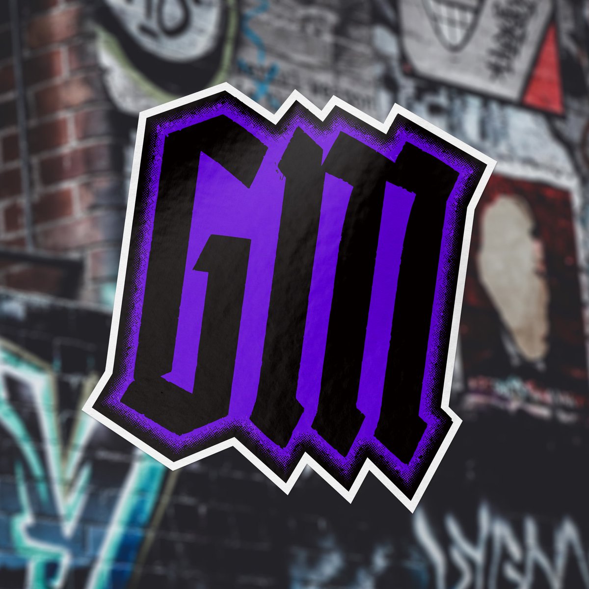 ParadiseEng_'s tweet photo. GM #2 

A black lettered gothic gm sticker for today https://t.co/exBBBH81mZ