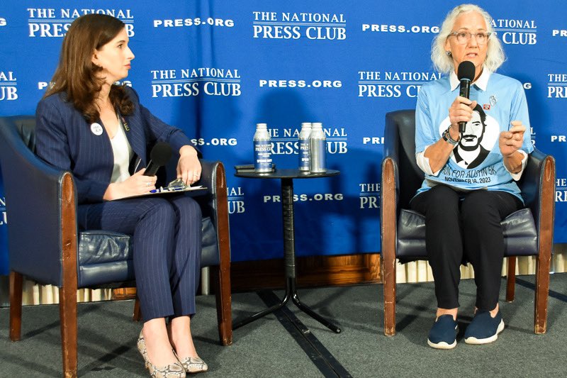 On this World Press Freedom Day, @PressClubDC calls for the release of Austin Tice, Evan Gershkovich and Alsu Kurmasheva. Thank you to @DebraTice , @SteveCapus and @paulwsj for giving us an update on each of these critical cases. Photo cred: Alan Kotok