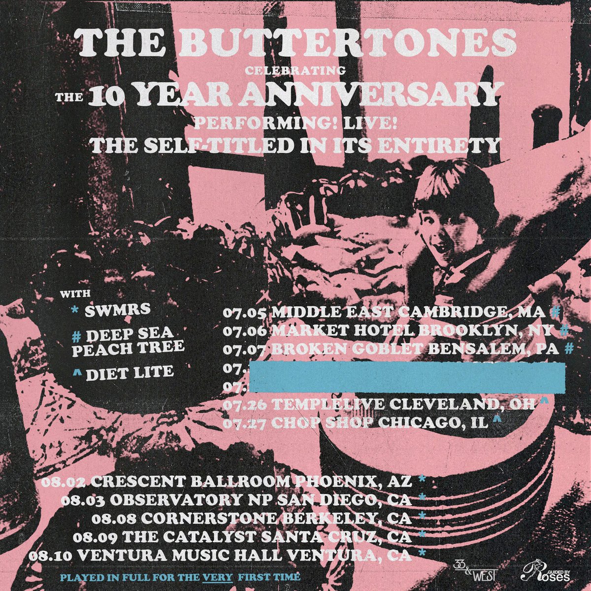 Excited to announce 10th anniversary tour dates for @Btonesband, tickets for Boston Brooklyn and PA at scenicnyc.com