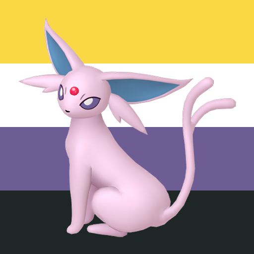 pkmnprideflags's tweet photo. the nonbinary (enby) flag color picked from Espeon &amp; Umbreon
[full post on tumblr] https://t.co/3Ag7AwN8hW