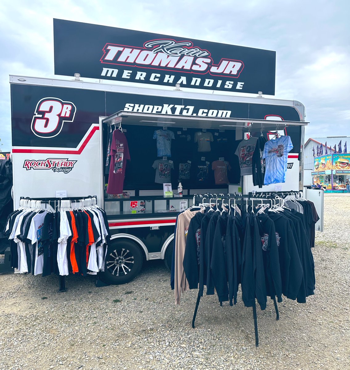 📍@EldoraSpeedway | 🔗ShopKTJ.com Stop by and see @Mrs_KTJ in the Fan Zone behind the turns 3/4 grandstands! @RockSteady3R | @USACNation | #LetsRaceTwo