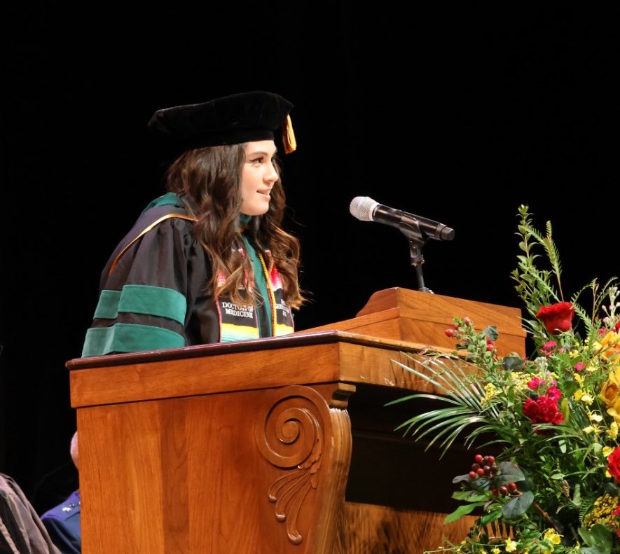 President of the Class of 2024 Denise Quintanilla, MD: “As future physicians, we have a moral obligation to speak out against injustice and to advocate for the health and well-being of all people, regardless of their nationality, religion, or ethnicity.”