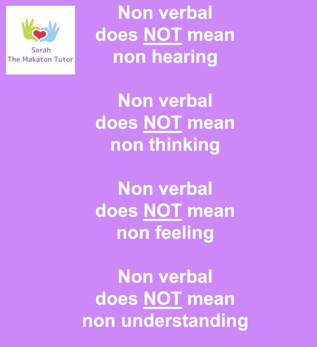 Remember that non verbal doesn’t mean you don’t have a voice.
There are others way to ‘talk’ that don’t have to be verbal.

#WeTalkMakaton
#WeUseMakatonWhatsYourSuperpower
#MakatonSymbols
#TotalCommunication
#AAC