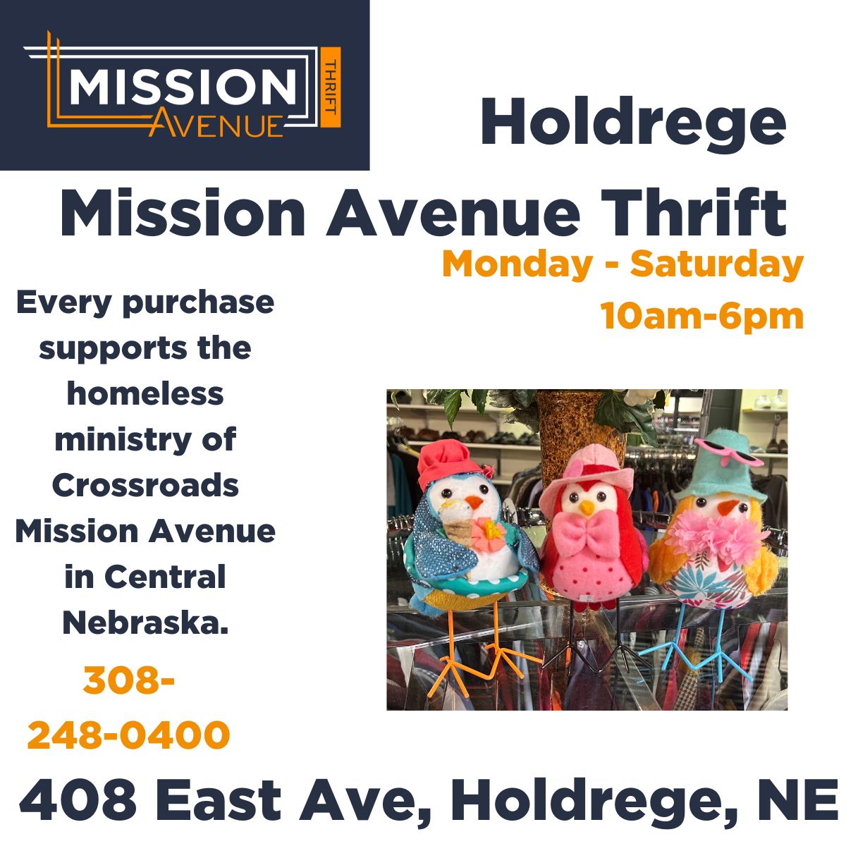 Come in TODAY and see what's NEW at Holdrege Mission Avenue Thrift! crossroadsmission.com/thrift-stores/ #MissionAvenueThrift #HoldregeNebraska #Thriftstore #Shoptoday